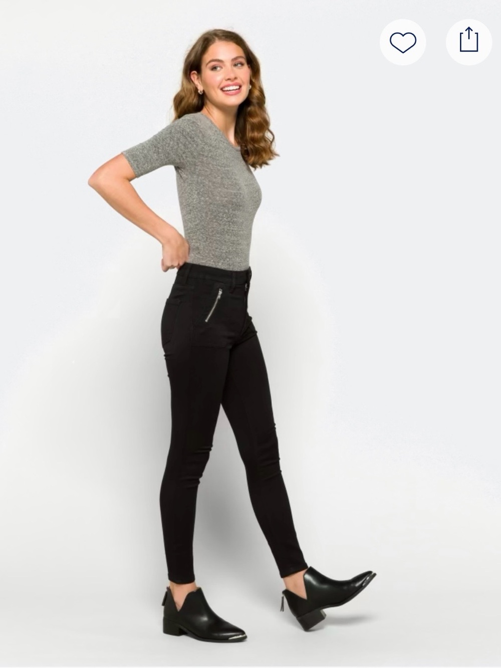 STS Blue -Ellie Black Stretch Ankle Skinny Pants - Picture 3 of 9
